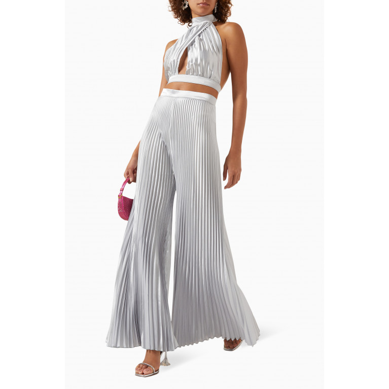 L'idee - Bisous Pleated Wide-leg Pants