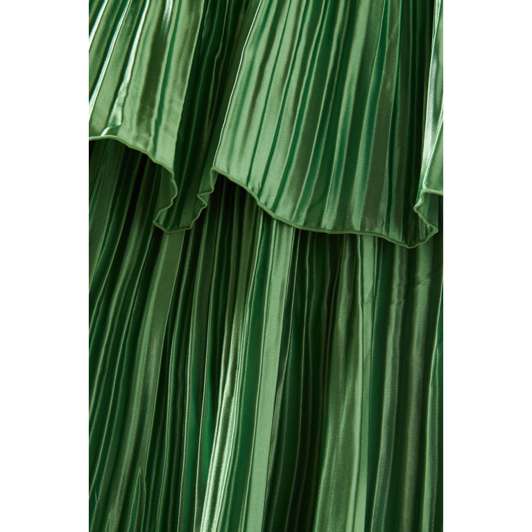 L'idee - Reveries Strapless Pleated Midi Dress