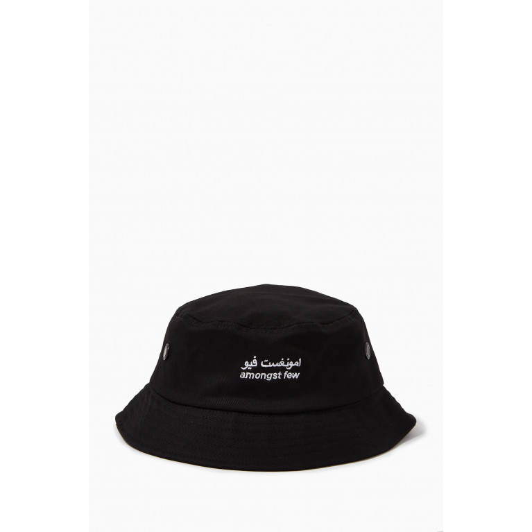 Amongst Few - Logo Embroidered Bucket Hat in Gabardine