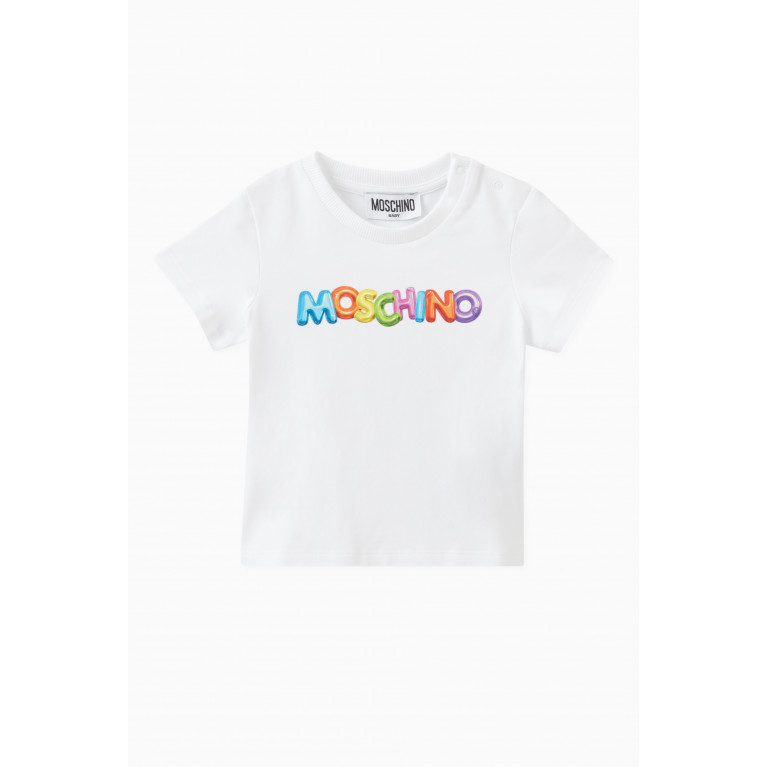 Moschino - Logo-print T-shirt in Cotton White