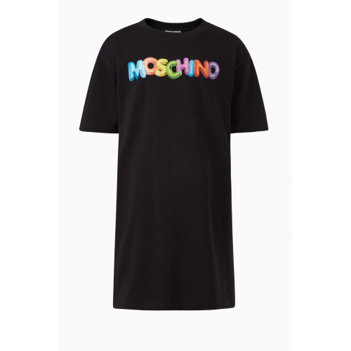 Moschino - Logo Print Dress in Cotton