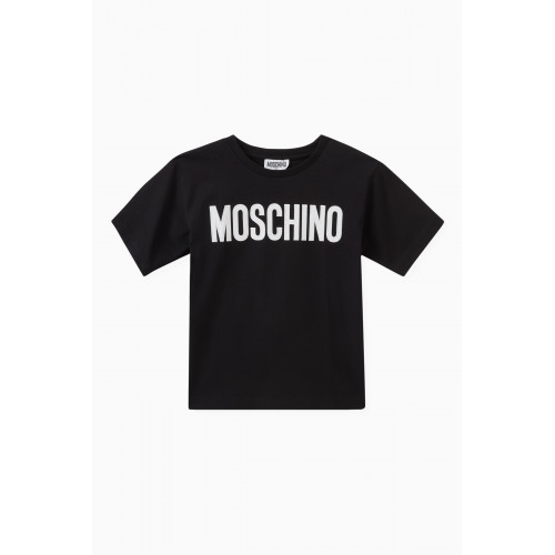 Moschino - Logo-print T-shirt in Cotton Black