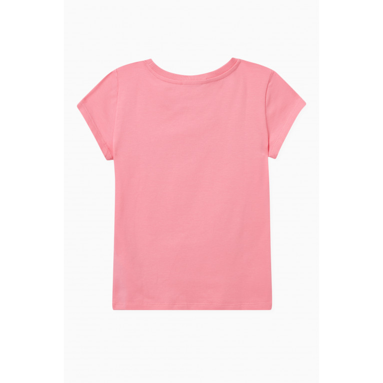 Moschino - Logo Print T-shirt in Cotton Pink