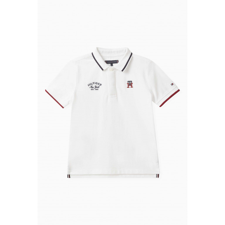 Tommy Hilfiger - Icon TH Monogram Polo Shirt in Cotton Pique