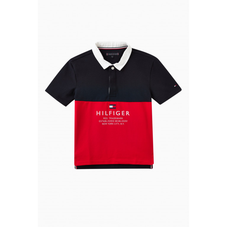 Tommy Hilfiger - Logo Colour-block Polo Shirt in Cotton