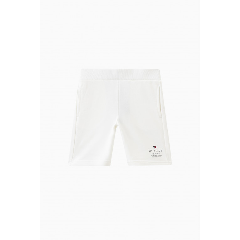 Tommy Hilfiger - Logo Sweat Shorts in Cotton-blend White