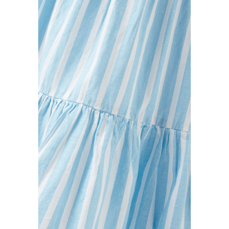 Tommy Hilfiger - Striped Ruffle Tier Dress in Cotton-blend