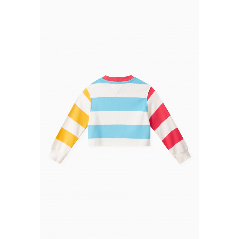 Tommy Hilfiger - Striped Sweatshirt in Organic Cotton Blend Terry