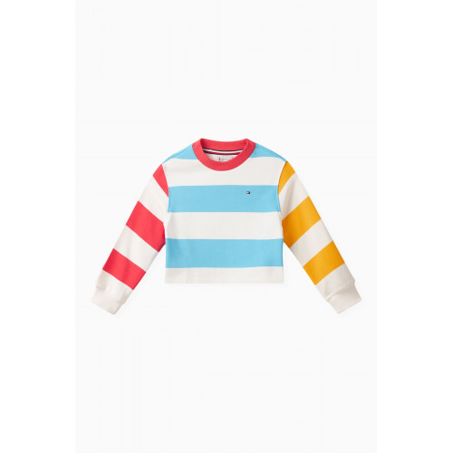 Tommy Hilfiger - Striped Sweatshirt in Organic Cotton Blend Terry