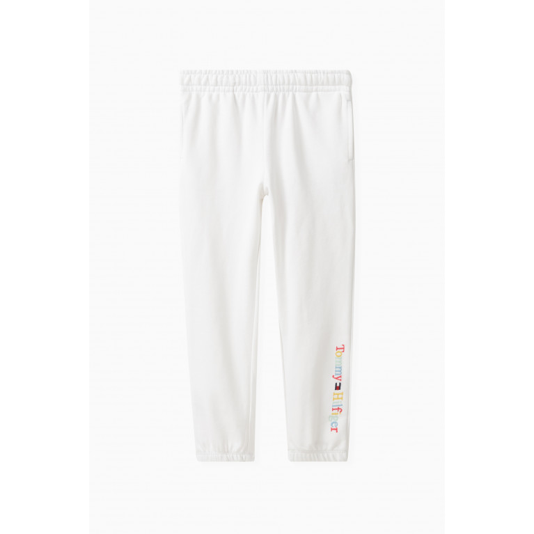 Tommy Hilfiger - Logo Sweatpants in Cotton Blend Terry White