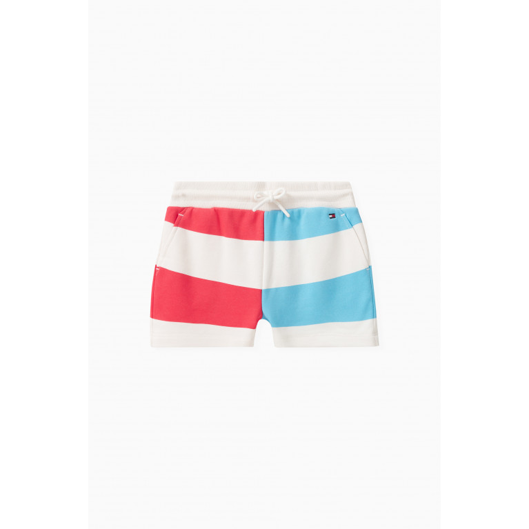 Tommy Hilfiger - Striped Logo-embroidered Shorts in Cotton-blend