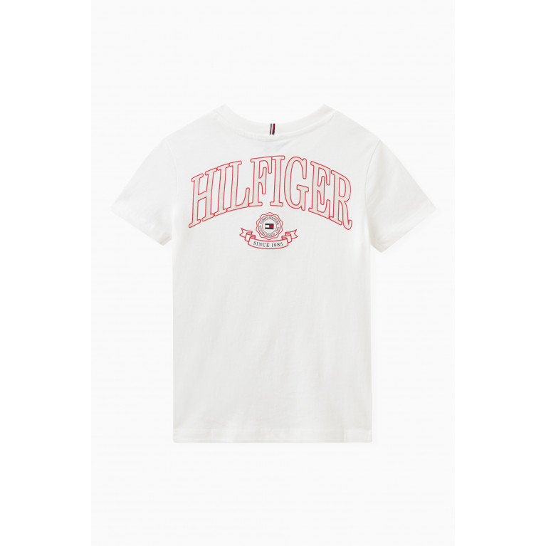 Tommy Hilfiger - Varsity Back-logo T-shirt in Cotton White