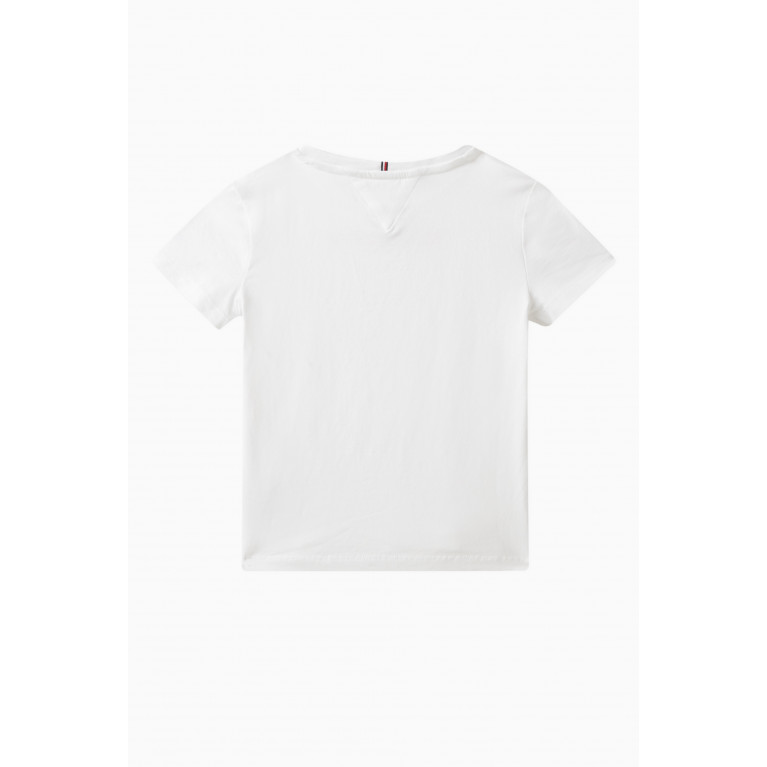 Tommy Hilfiger - Logo-embroidered T-shirt in Cotton White