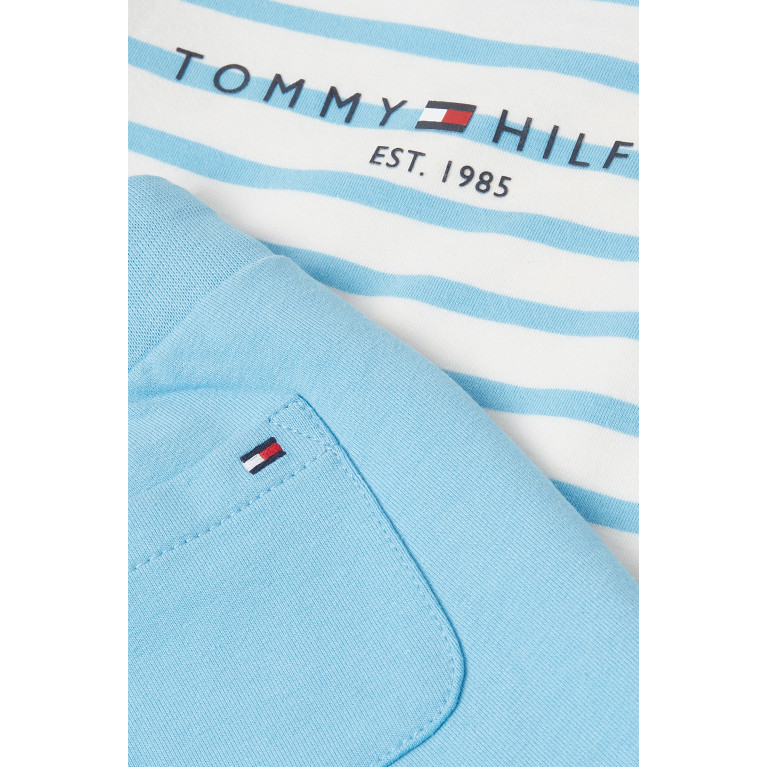 Tommy Hilfiger - Essential Striped T-shirt & Shorts Set in Cotton Blend