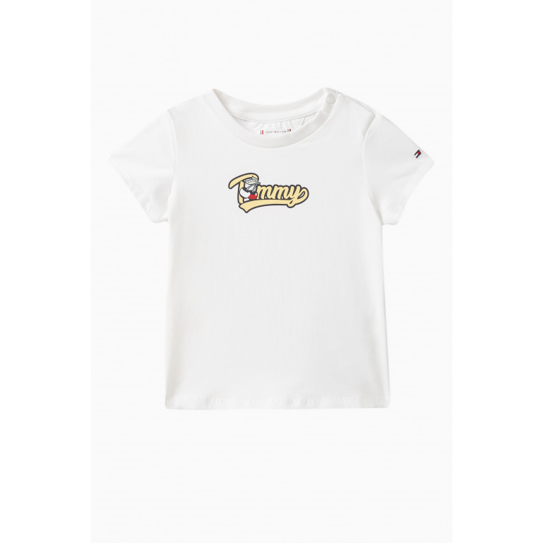 Tommy Hilfiger - Cherry Logo T-shirt in Cotton White