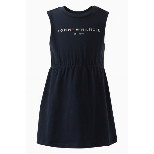 Tommy Hilfiger - Logo Dress in Cotton-blend Blue