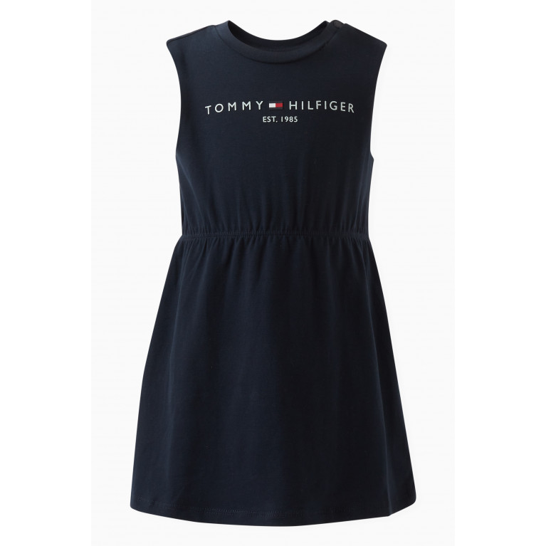 Tommy Hilfiger - Logo Dress in Cotton-blend Blue
