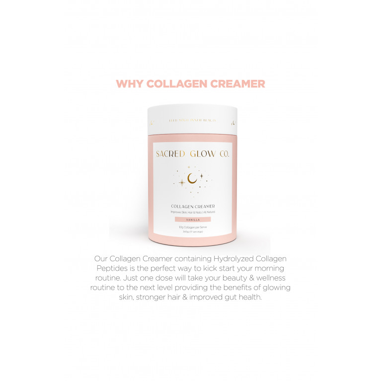 Sacred Glow Co. - Collagen Creamer - Vanilla, 340g (17 servings)