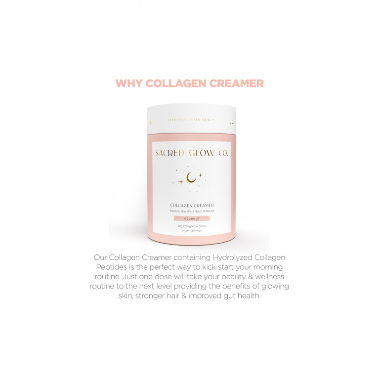 Sacred Glow Co. - Collagen Creamer - Coconut, 340g (17 servings)