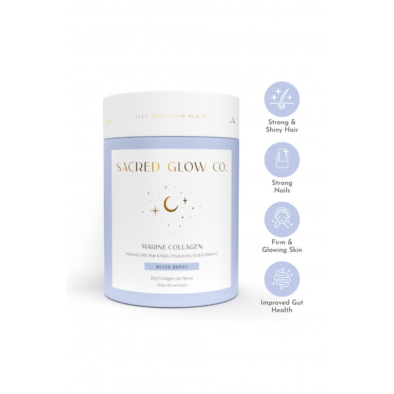 Sacred Glow Co. - Marine Collagen - Mixed Berry, 325g (25 servings)