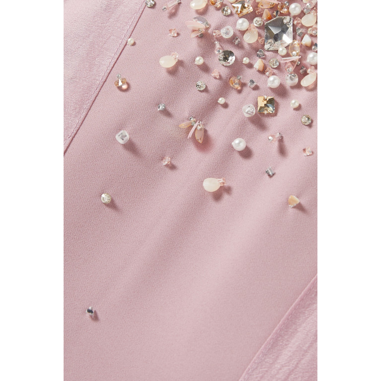 Anatomi - Astrid Crystal-embellished Cape Abaya Pink