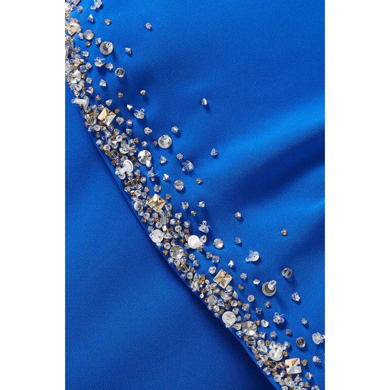 Anatomi - Serena Crystal-embellished Gathered Cape Dress
