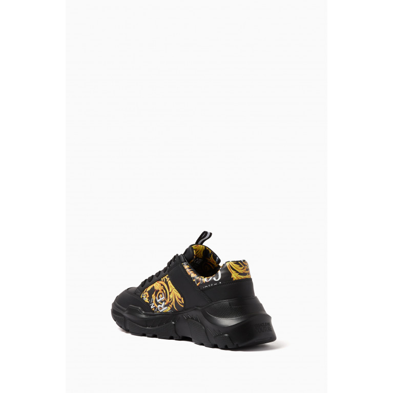 Versace Jeans Couture - Fondo Speedtrack Low Top Sneakers in Leather Black