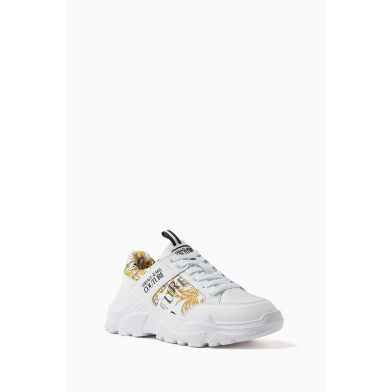 Versace Jeans Couture - Fondo Speedtrack Low Top Sneakers in Leather White