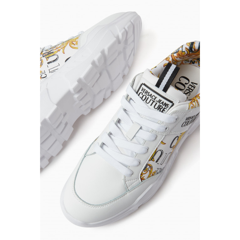 Versace Jeans Couture - Fondo Speedtrack Low Top Sneakers in Leather White