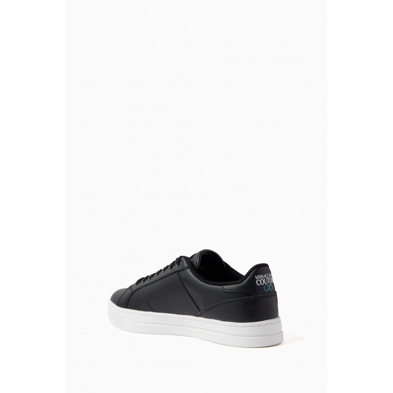 Versace Jeans Couture - Court 88 Low Top Sneakers in Leather Black