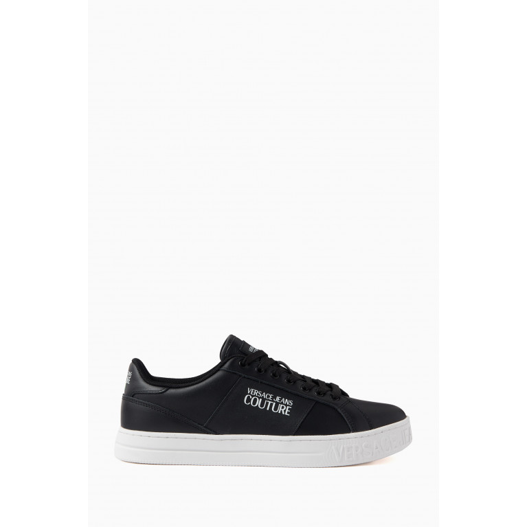Versace Jeans Couture - Court 88 Low Top Sneakers in Leather Black