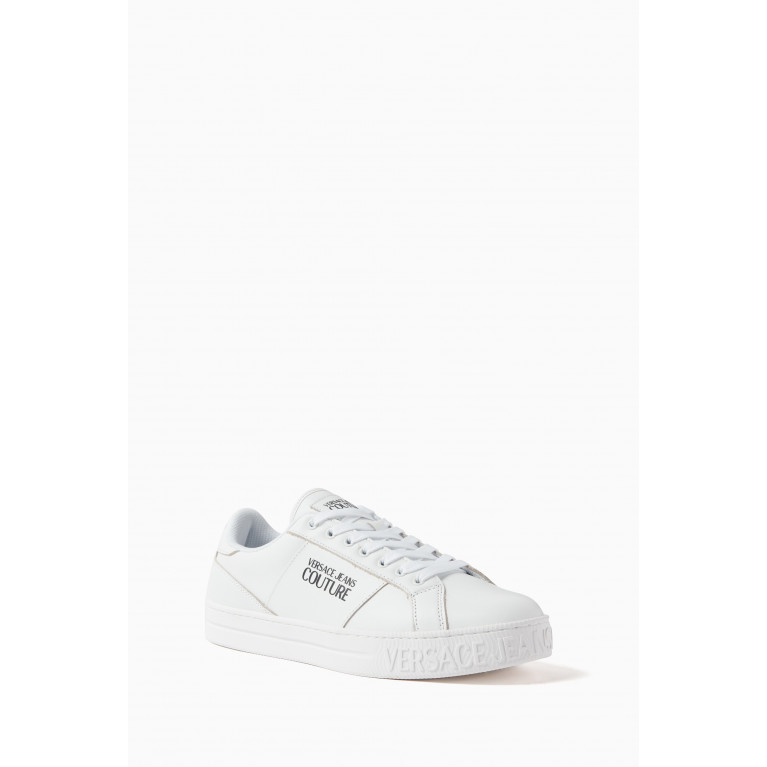 Versace Jeans Couture - Court 88 Low Top Sneakers in Leather White