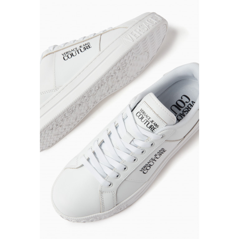 Versace Jeans Couture - Court 88 Low Top Sneakers in Leather White