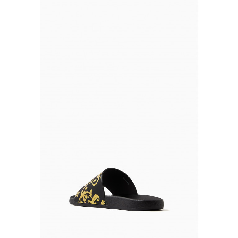 Versace Jeans Couture - Baroque Print Slides in Rubber
