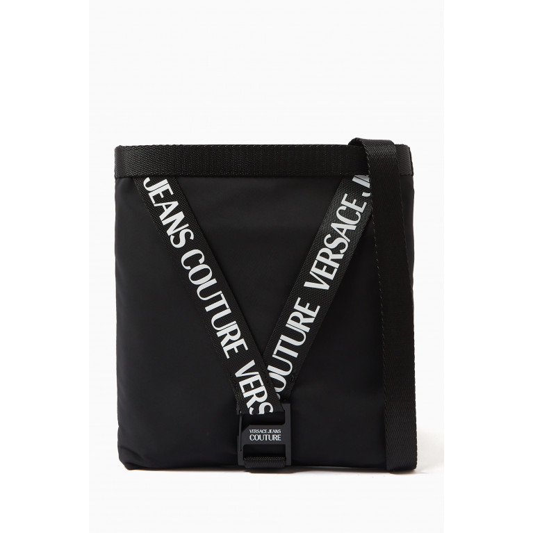 Versace Jeans Couture - Logo V Webbing Messenger Bag in Nylon