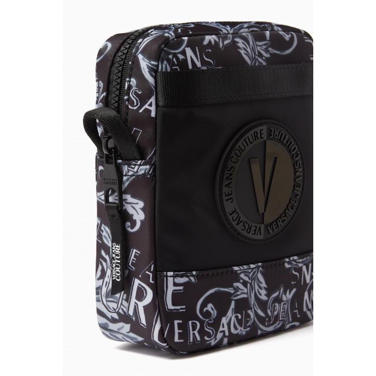 Versace Jeans Couture - Couture Logo Paint Messenger Bag in Nylon Grey
