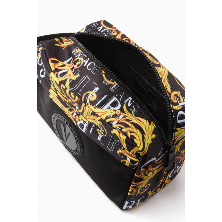Versace Jeans Couture - Couture Logo V-emblem Wash Bag in Nylon Gold