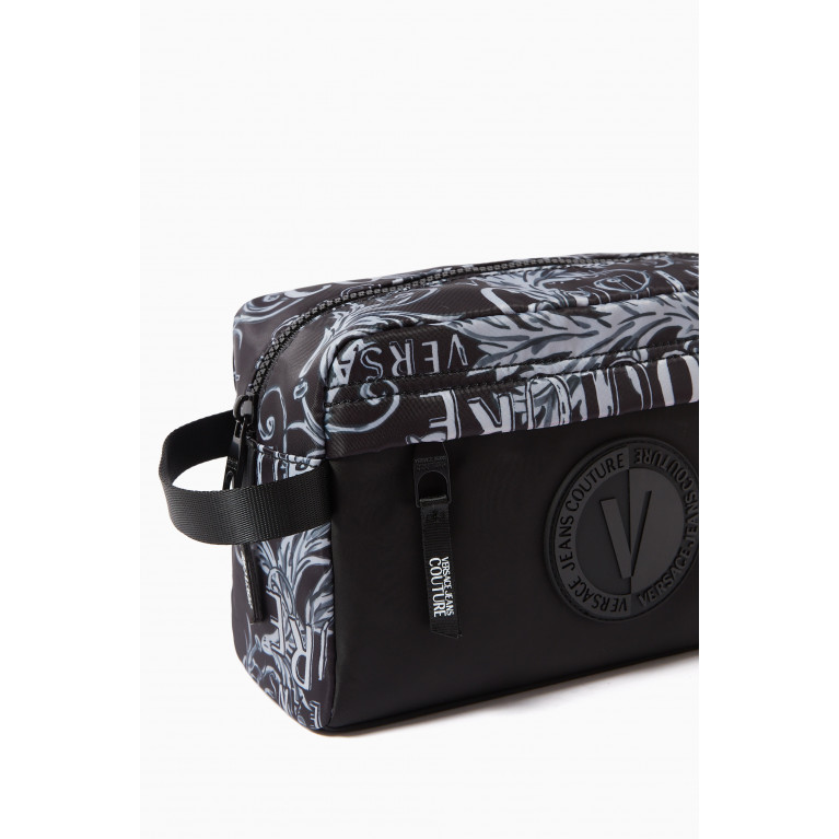 Versace Jeans Couture - Couture Logo V-emblem Wash Bag in Nylon Grey