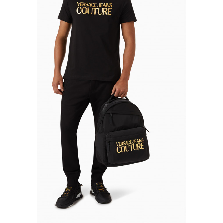 Versace Jeans Couture - Letter Logo Backpack in Nylon Gold