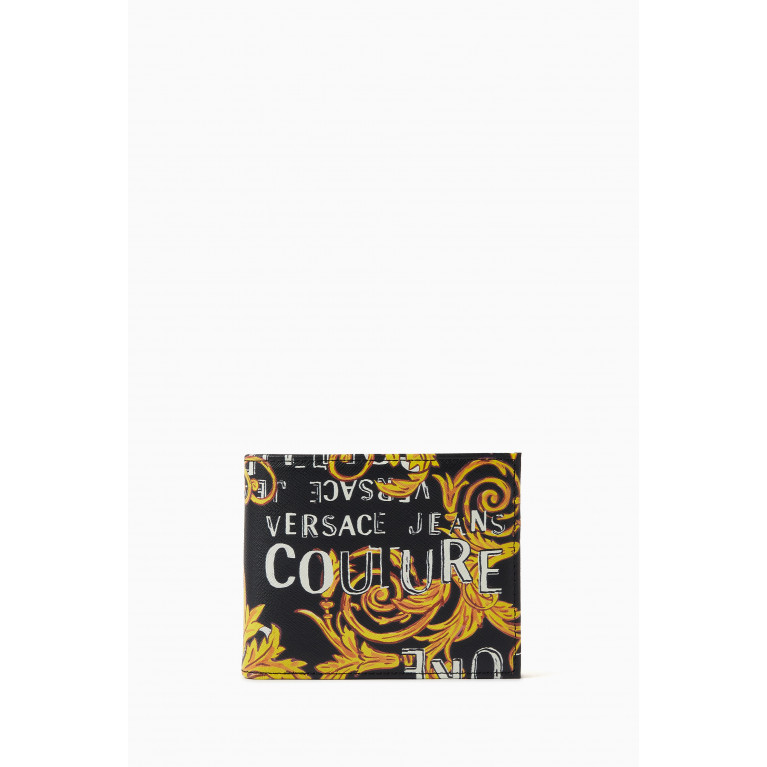 Versace Jeans Couture - Couture Logo Bi-fold Wallet in Leather Gold