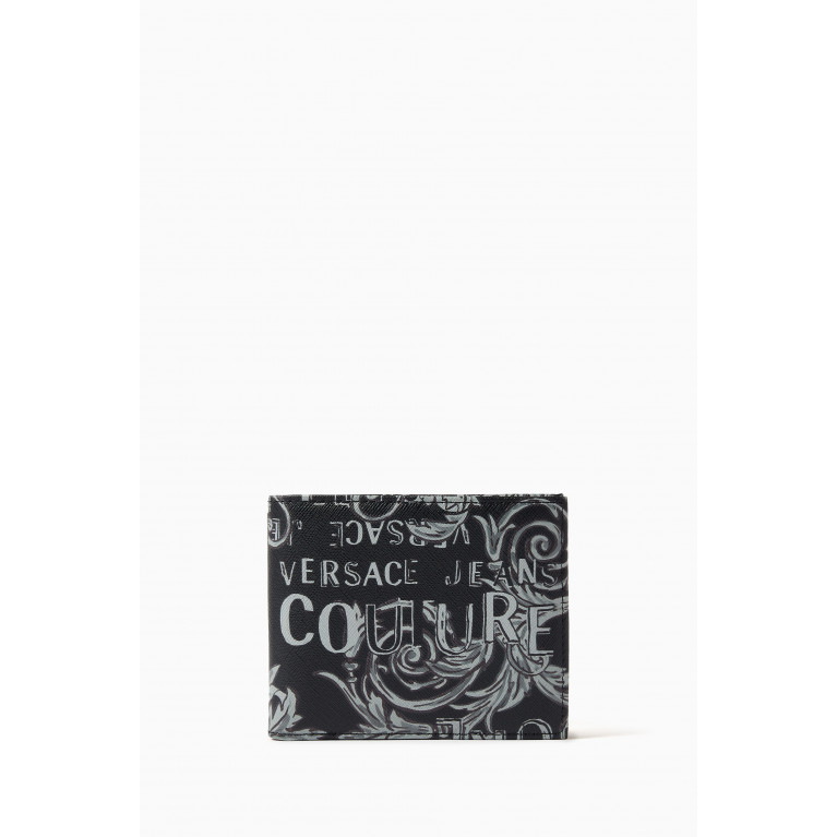 Versace Jeans Couture - Couture Logo Bi-fold Wallet in Leather Grey