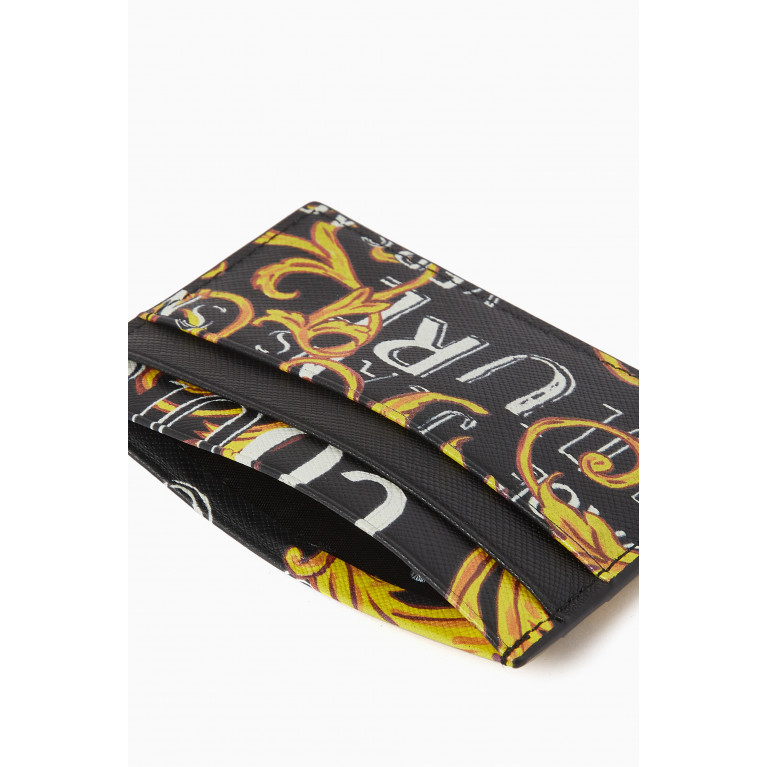 Versace Jeans Couture - Couture Logo Card Holder in Leather Gold