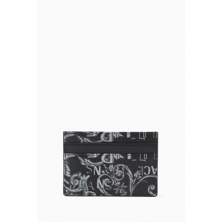 Versace Jeans Couture - Couture Logo Card Holder in Leather Grey