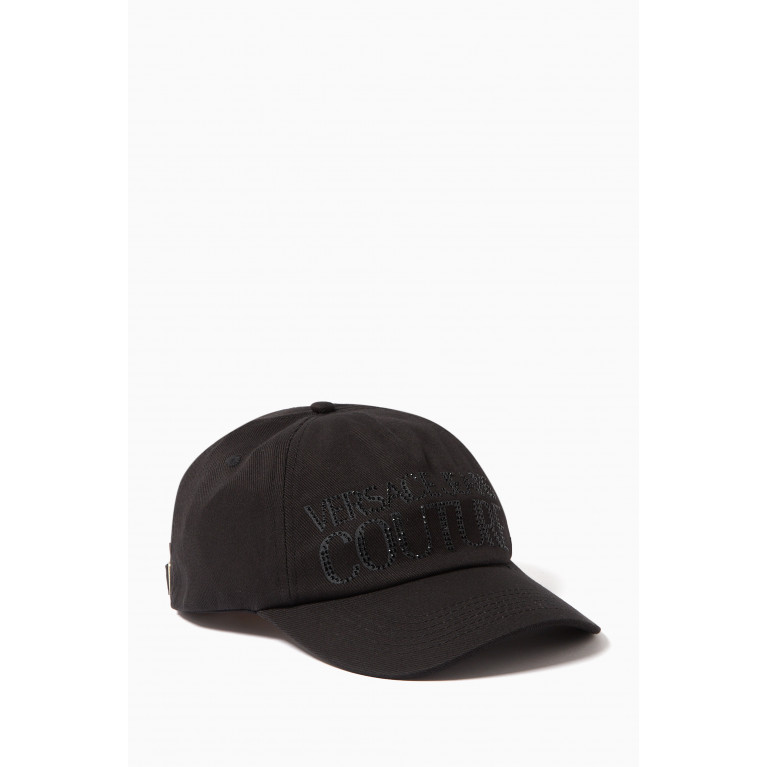 Versace Jeans Couture - Embellished Letter Logo Baseball Cap in Cotton
