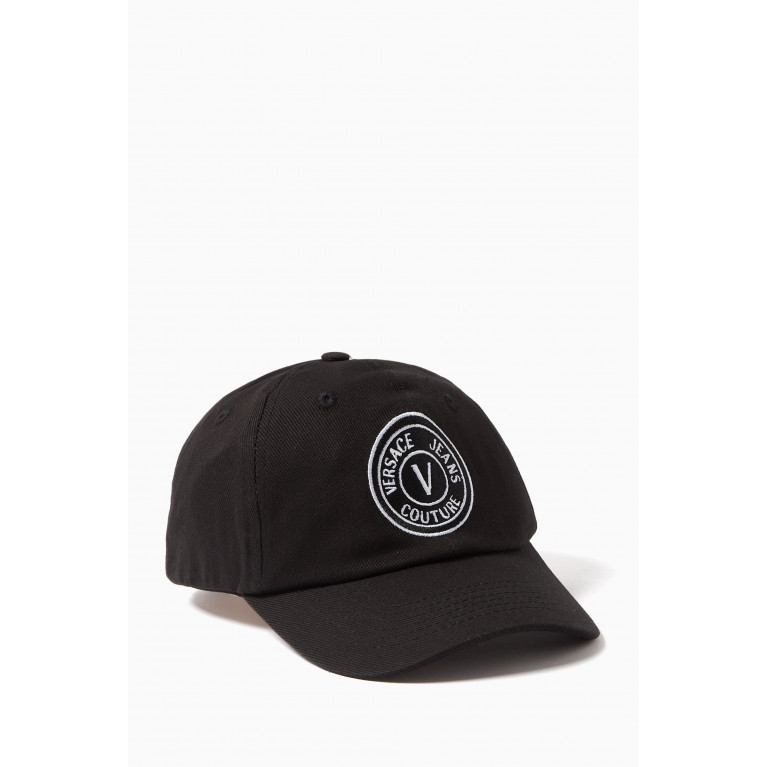 Versace Jeans Couture - Embroidered Circle Logo Baseball Cap in Cotton