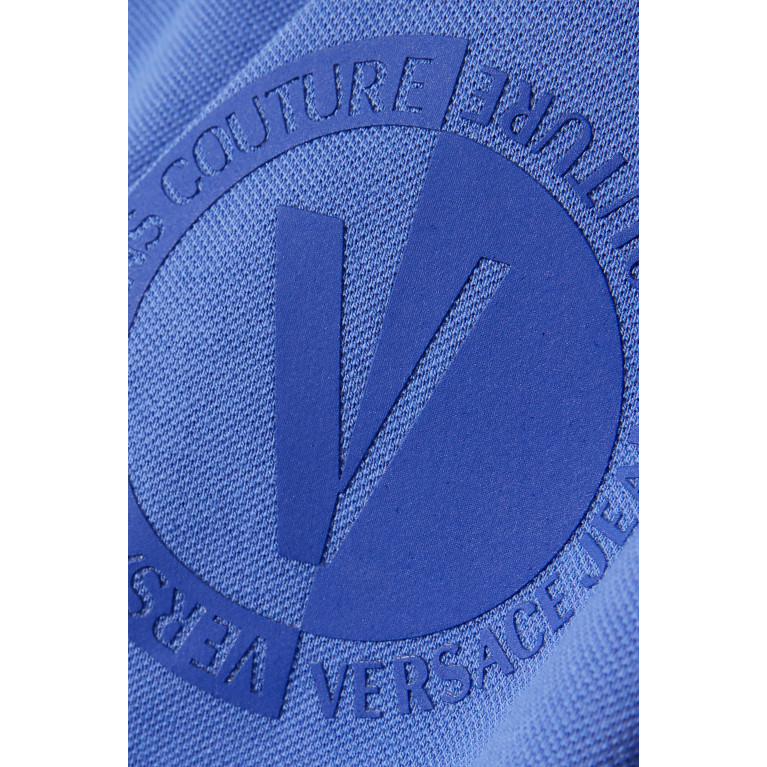 Versace Jeans Couture - Emblem Polo Shirt in Cotton Piqué