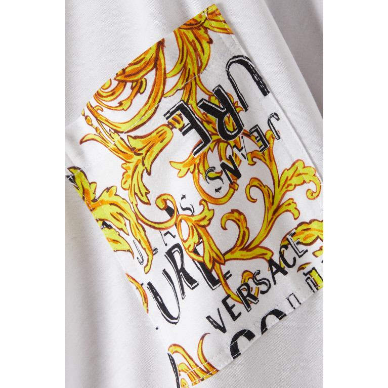 Versace Jeans Couture - Baroque Pocket T-shirt in Cotton Jersey White