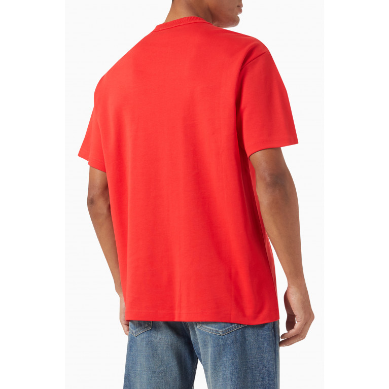 Versace Jeans Couture - Grafitti Logo T-shirt in Cotton Jersey Red