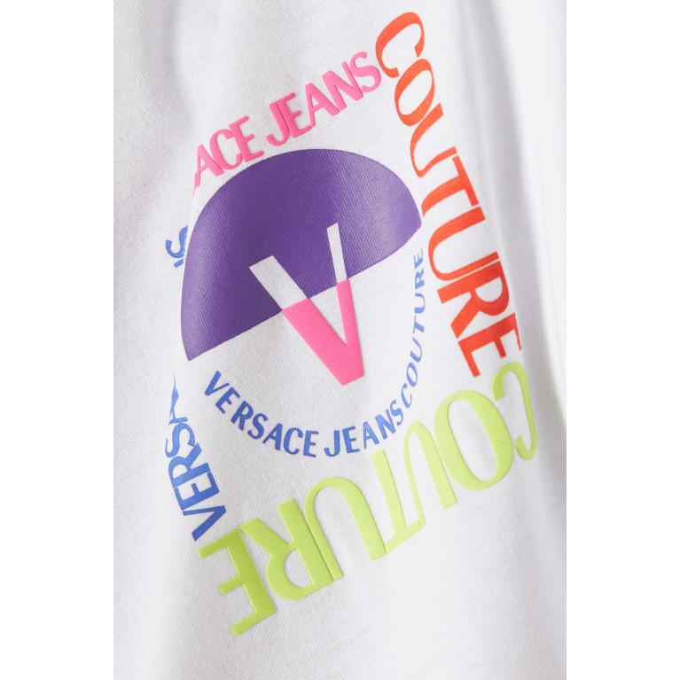 Versace Jeans Couture - Square V-Emblem T-shirt in Cotton Jersey