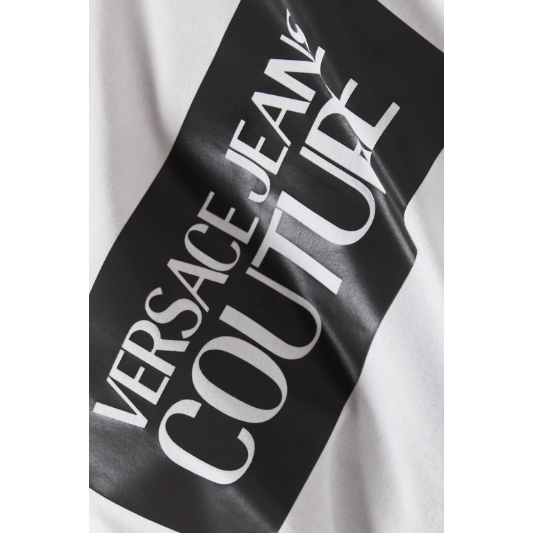 Versace Jeans Couture - Square Logo T-shirt in Cotton Jersey White